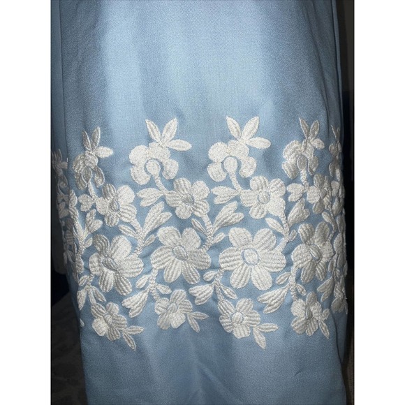 Vtg 50s EMMA DOMB Party Swing Dress Embroidered Fit Flare Tulle lined Xs - Picture 5 of 16